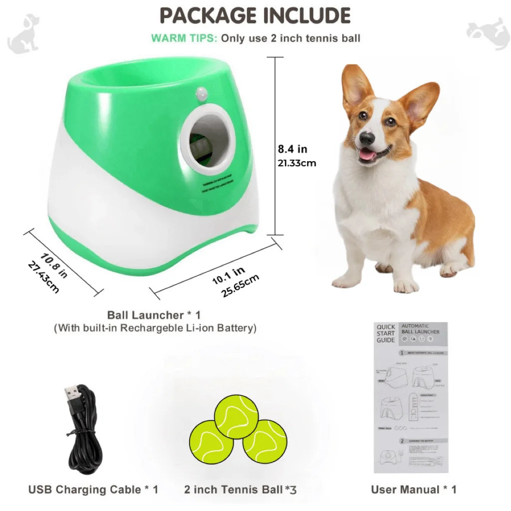 Lanceur de Balles Automatique pour Chiens – Jouet Interactif Rechargeable et Intelligent