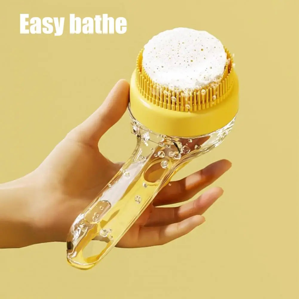 Dog Bath Bristle Machine Soap Dispensing Dog Brush Pet Grooming Massage Brush with Soap Dispenser for Dogs Cats for Massaging