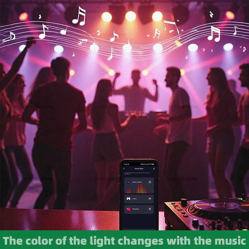 Tuya Candle Lamps APP Control Smart Bulb Bluetooth RGB 220V 110V LED Light Dimmable Smart Life Room Home Group Crystal Lamps