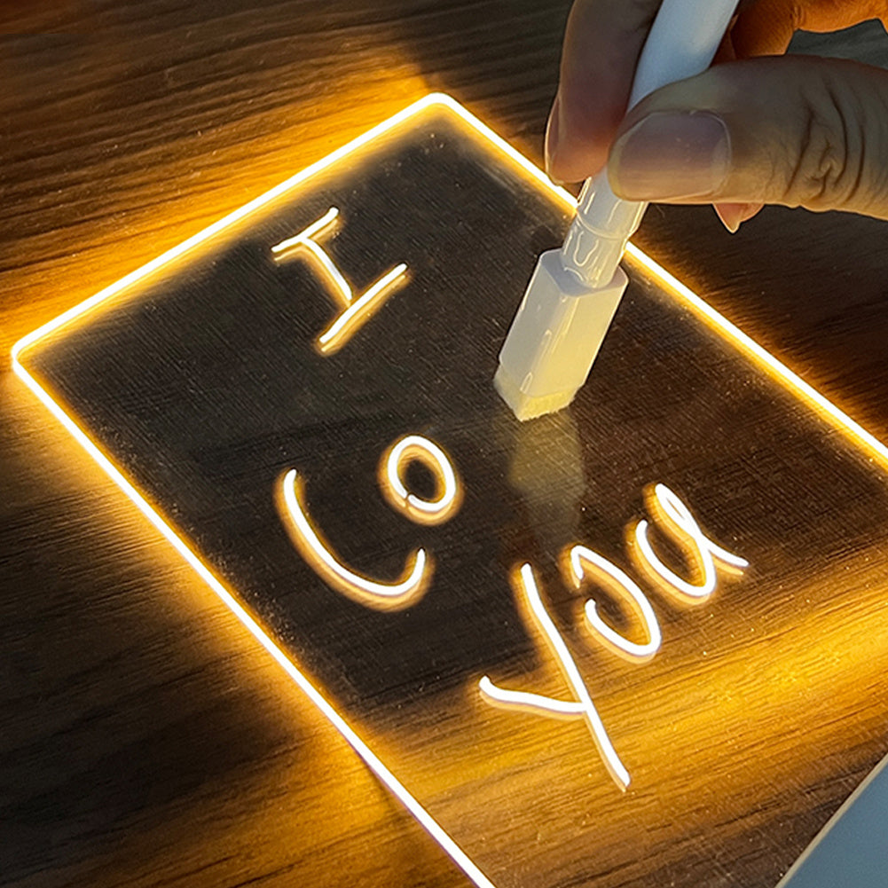Planche à Notes Créative : Lampe de Nuit LED avec Message, USB, Cadeau pour Enfants et Petites Amies, Décoration de Fêtes avec Stylo
Ambiance lumineuse et messages personnalisés en un seul produit. 🖋️💡