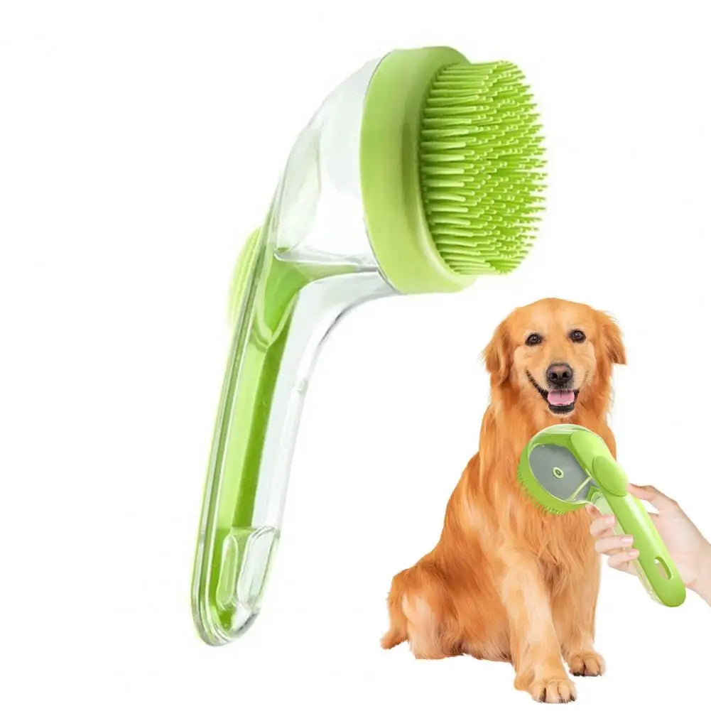 Dog Bath Bristle Machine Soap Dispensing Dog Brush Pet Grooming Massage Brush with Soap Dispenser for Dogs Cats for Massaging