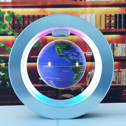 Globe Flottant à Lévitation Magnétique avec Carte du Monde LED Ronde et Lumière Anti-Gravity Magique