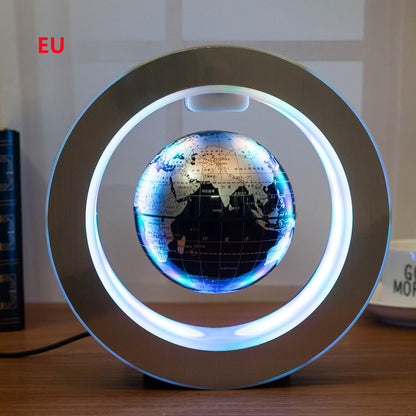 Globe Flottant à Lévitation Magnétique avec Carte du Monde LED Ronde et Lumière Anti-Gravity Magique