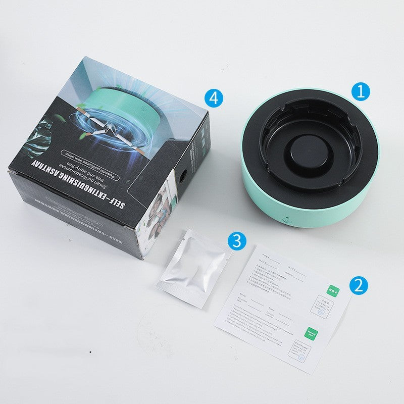 Cendrier de Purification d’Air et d’Élimination de Fumée avec Purification par Anions, Purificateur Automatique Pratique, Gadgets Portables pour Voiture