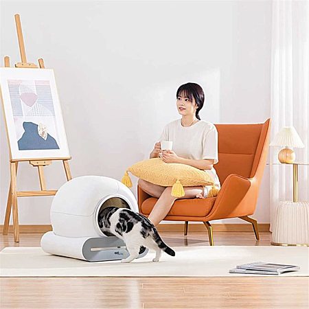 Litière Autonettoyante Connectée Chat — 0 Odeur, App Mobile