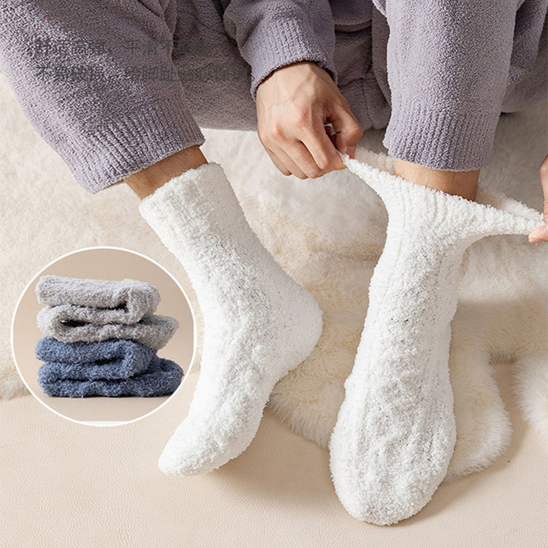 Chaussettes Hiver Chaudes en Polaire Douce - Femme & Homme, Velours Épais, Chaussettes d’Intérieur pour la Maison et le Sommeil