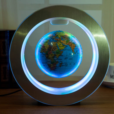 Globe Flottant à Lévitation Magnétique avec Carte du Monde LED Ronde et Lumière Anti-Gravity Magique