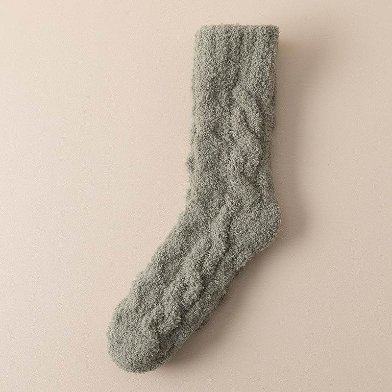 Chaussettes Hiver Chaudes en Polaire Douce - Femme & Homme, Velours Épais, Chaussettes d’Intérieur pour la Maison et le Sommeil