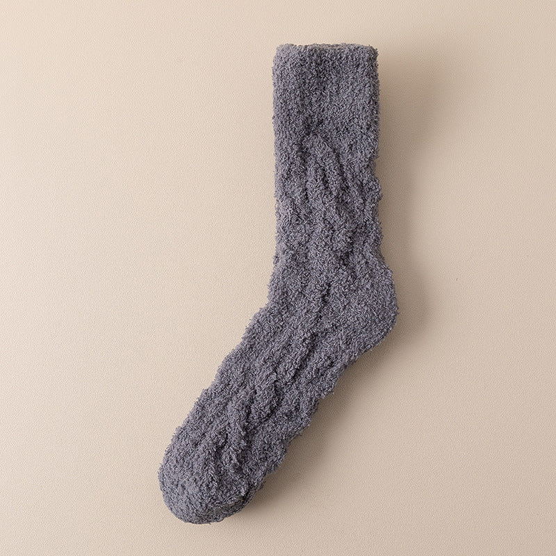 Chaussettes Hiver Chaudes en Polaire Douce - Femme & Homme, Velours Épais, Chaussettes d’Intérieur pour la Maison et le Sommeil