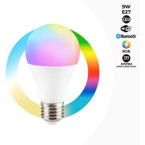 Ampoule Connectée LED RGB WiFi E27 – Alexa & Google Home