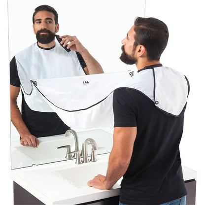 Tablier de Rasage pour Homme avec Attrape-Barbe, Cape de Soin, Bavoir pour Poils Rasés, Bavoirs pour Adulte, Nettoyage pour Coiffeur, Cadeau pour Homme