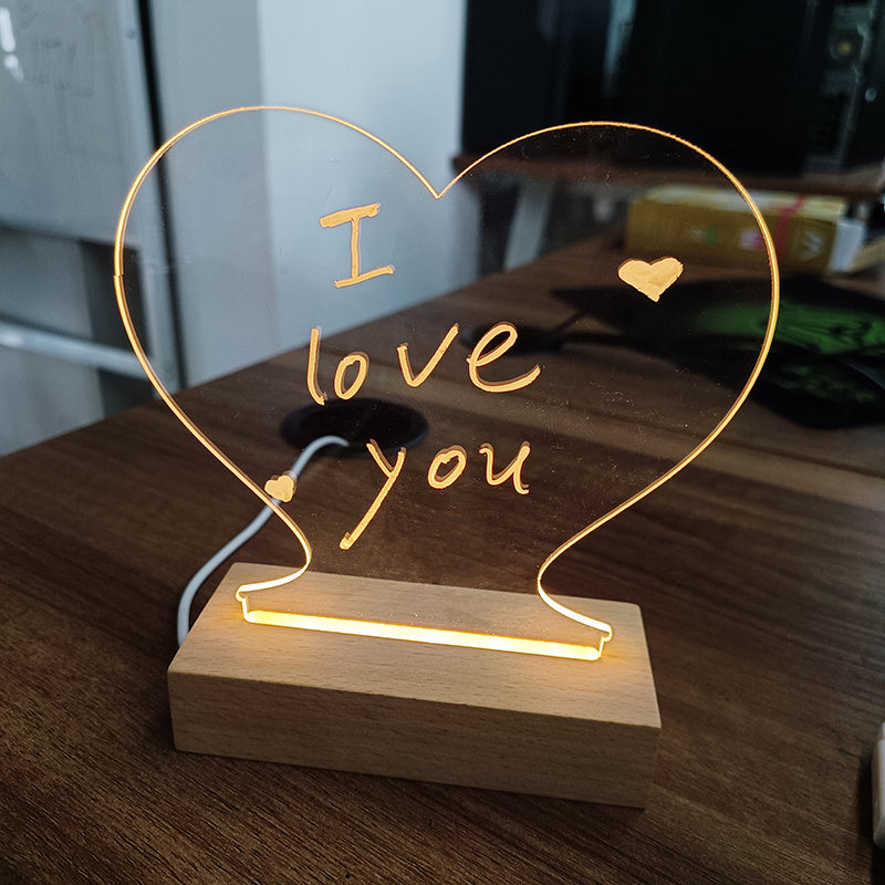 Planche à Notes Créative : Lampe de Nuit LED avec Message, USB, Cadeau pour Enfants et Petites Amies, Décoration de Fêtes avec Stylo

Ambiance lumineuse et messages personnalisés en un seul produit. 🖋️💡