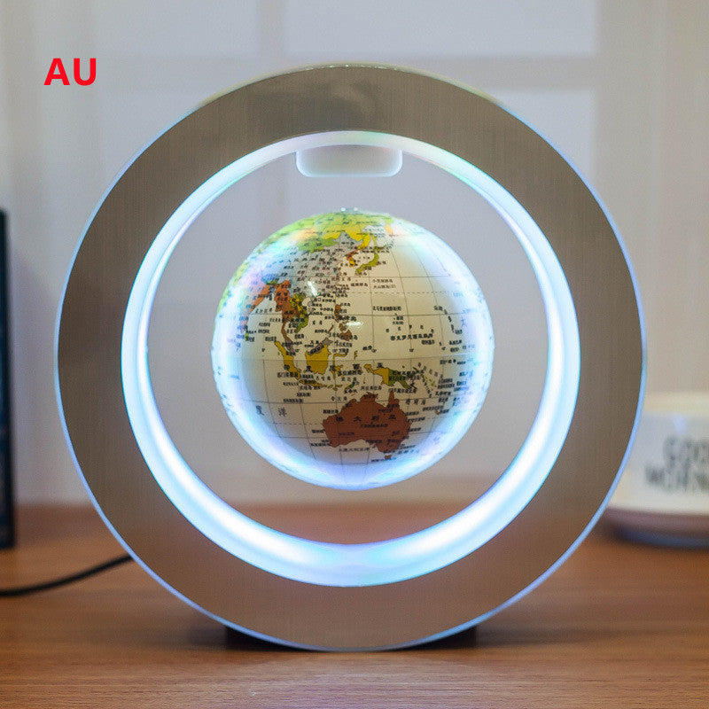 Globe Flottant à Lévitation Magnétique avec Carte du Monde LED Ronde et Lumière Anti-Gravity Magique