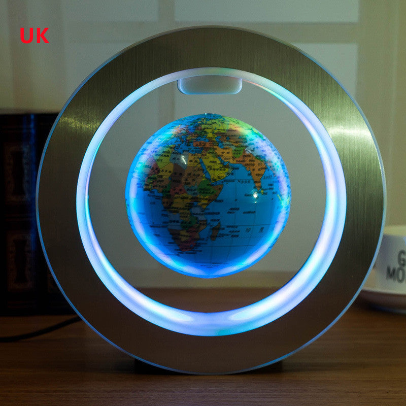 Globe Flottant à Lévitation Magnétique avec Carte du Monde LED Ronde et Lumière Anti-Gravity Magique