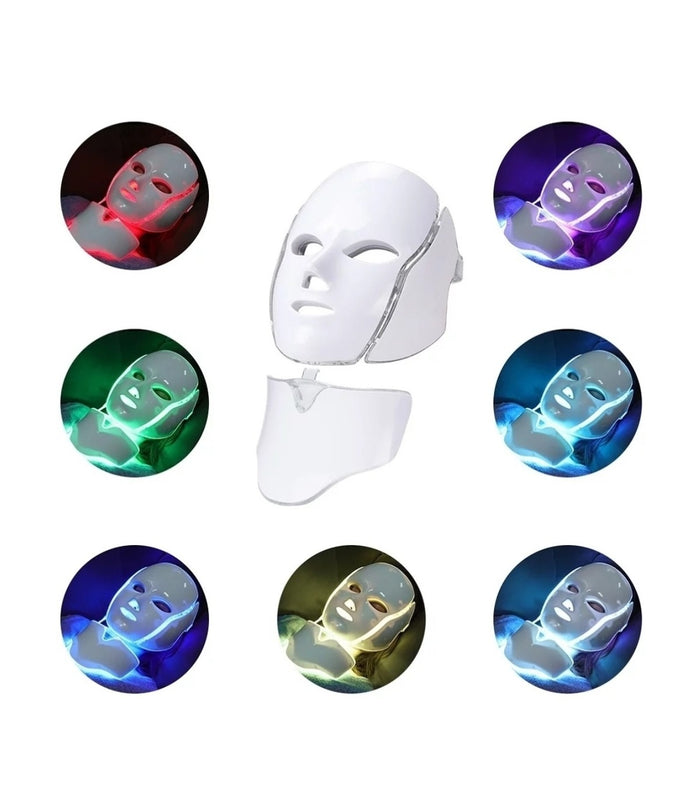Masque LED Luminothérapie 7 Couleurs Anti-Rides & Acné
